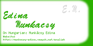 edina munkacsy business card